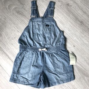 Lucky Brand Girls Denim Short Overall Robin Wash size S(7)